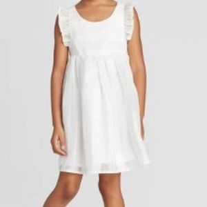 White Toddler girls White iridescent summer dress